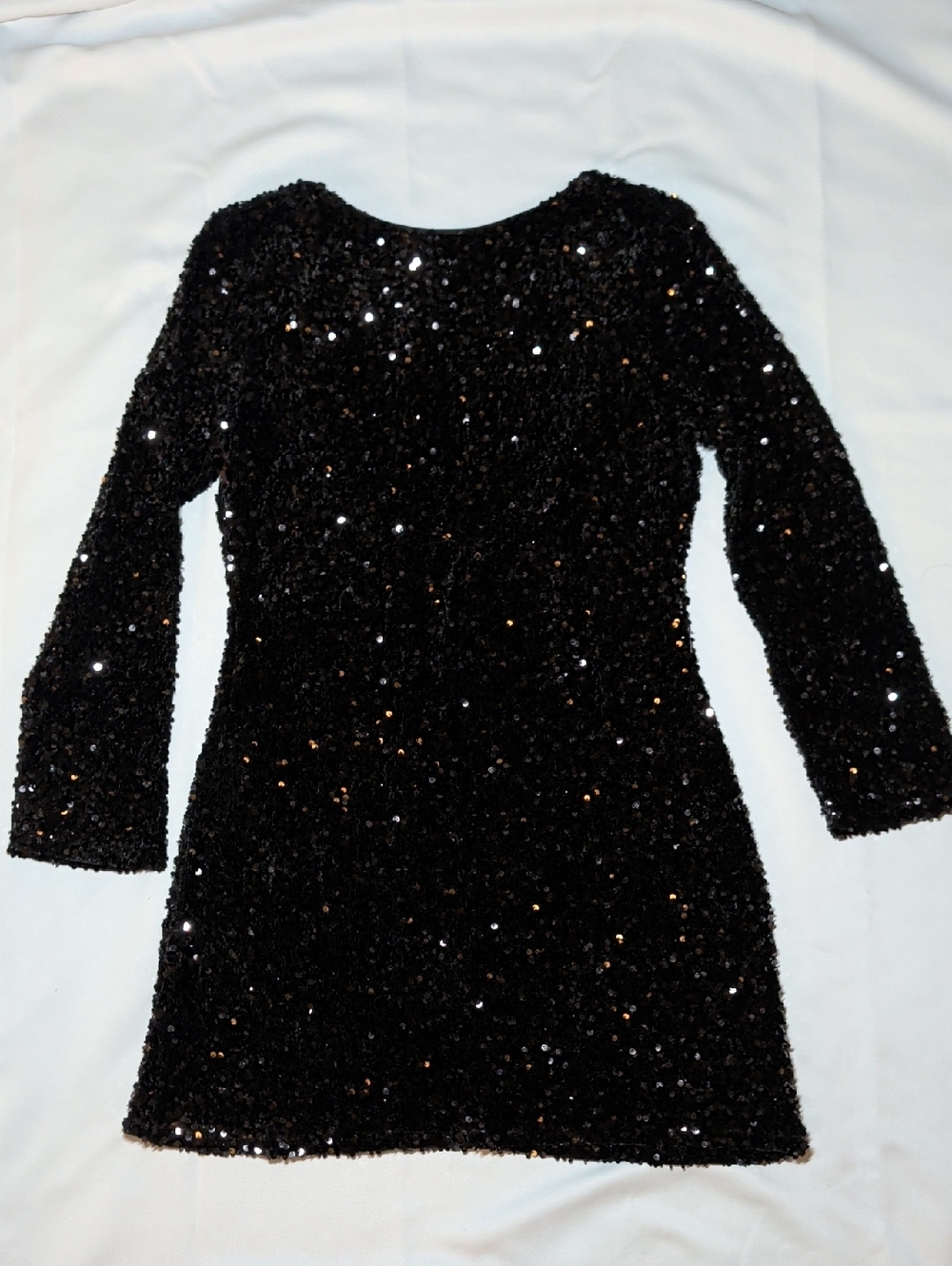 H&M Open Back Black Sequin Dress